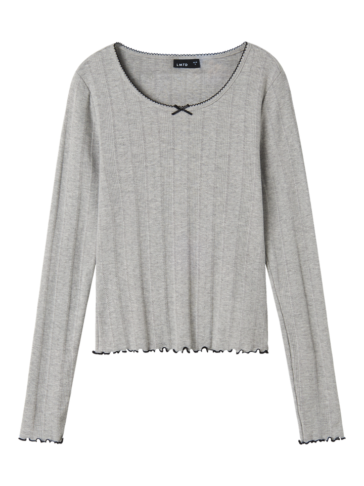 NLFNAMEL LS SHORT DEEP NECK TOP