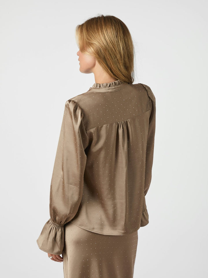 Amara Heavy Sateen Bedaz Blouse