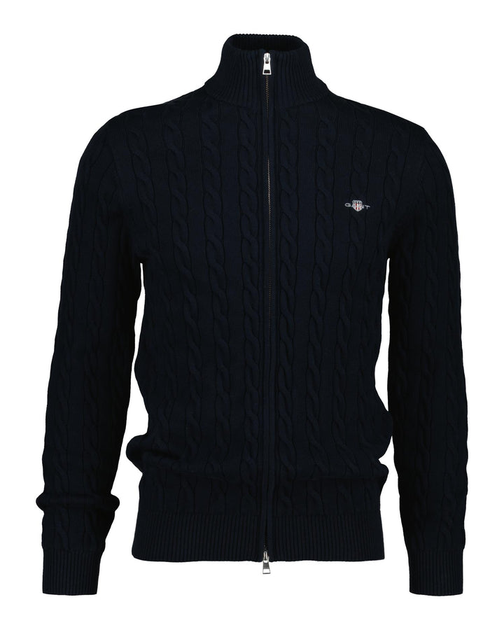 Cotton Cable Zipped Cardigan