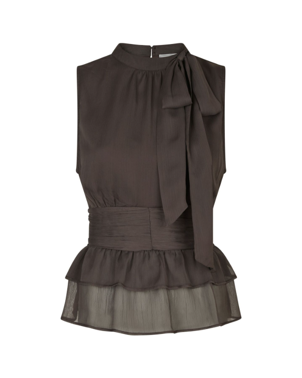 Ansol Solid Chiffon Top