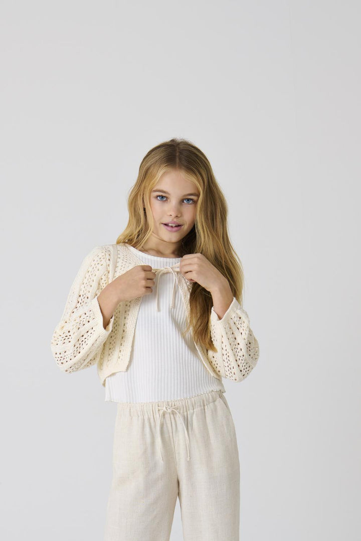 KOGMARINA CROP V-NECK KNT NOOS