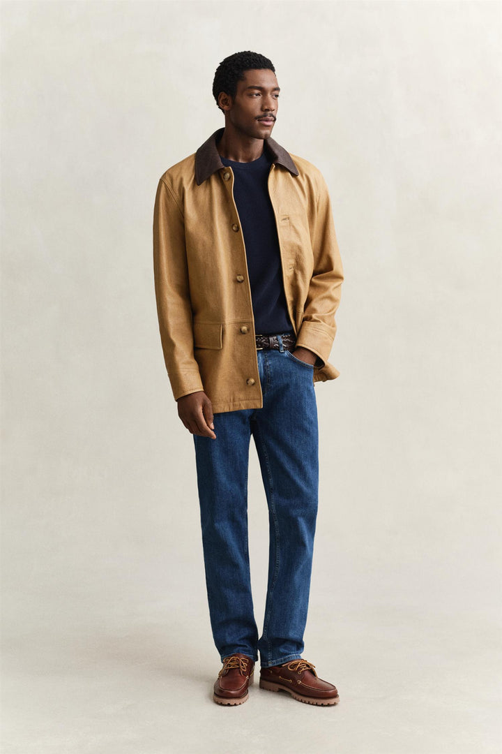 Micro Textured Cotton C-Neck
