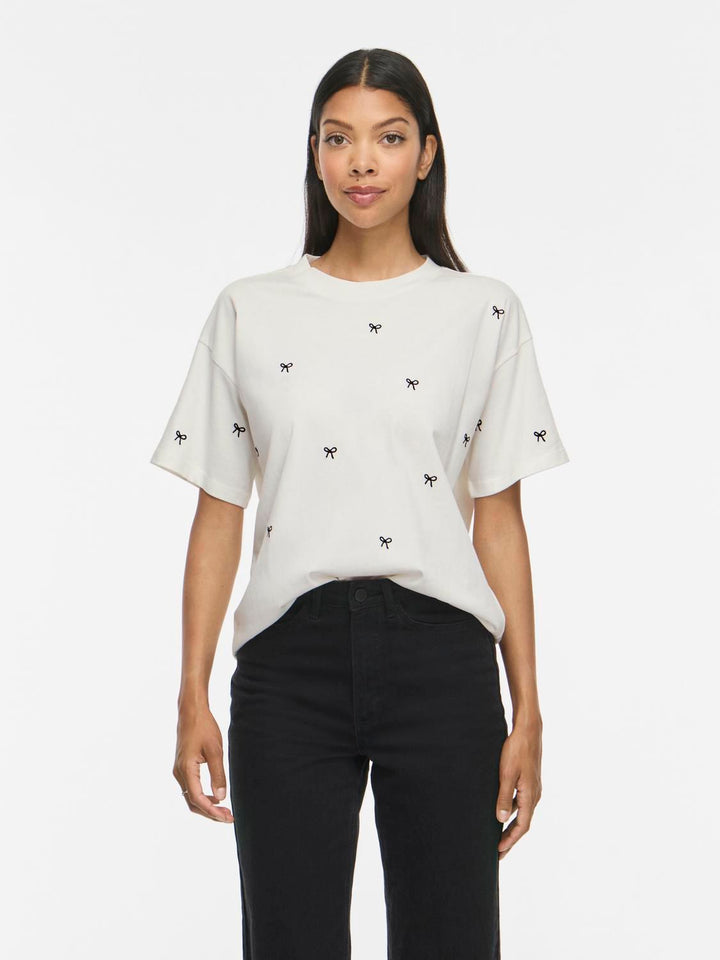 Vimonie Bow O-Neck S/s T-Shirt/rn