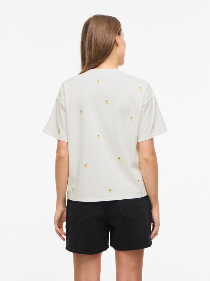 Vimonie Emb O-Neck S/s/rn