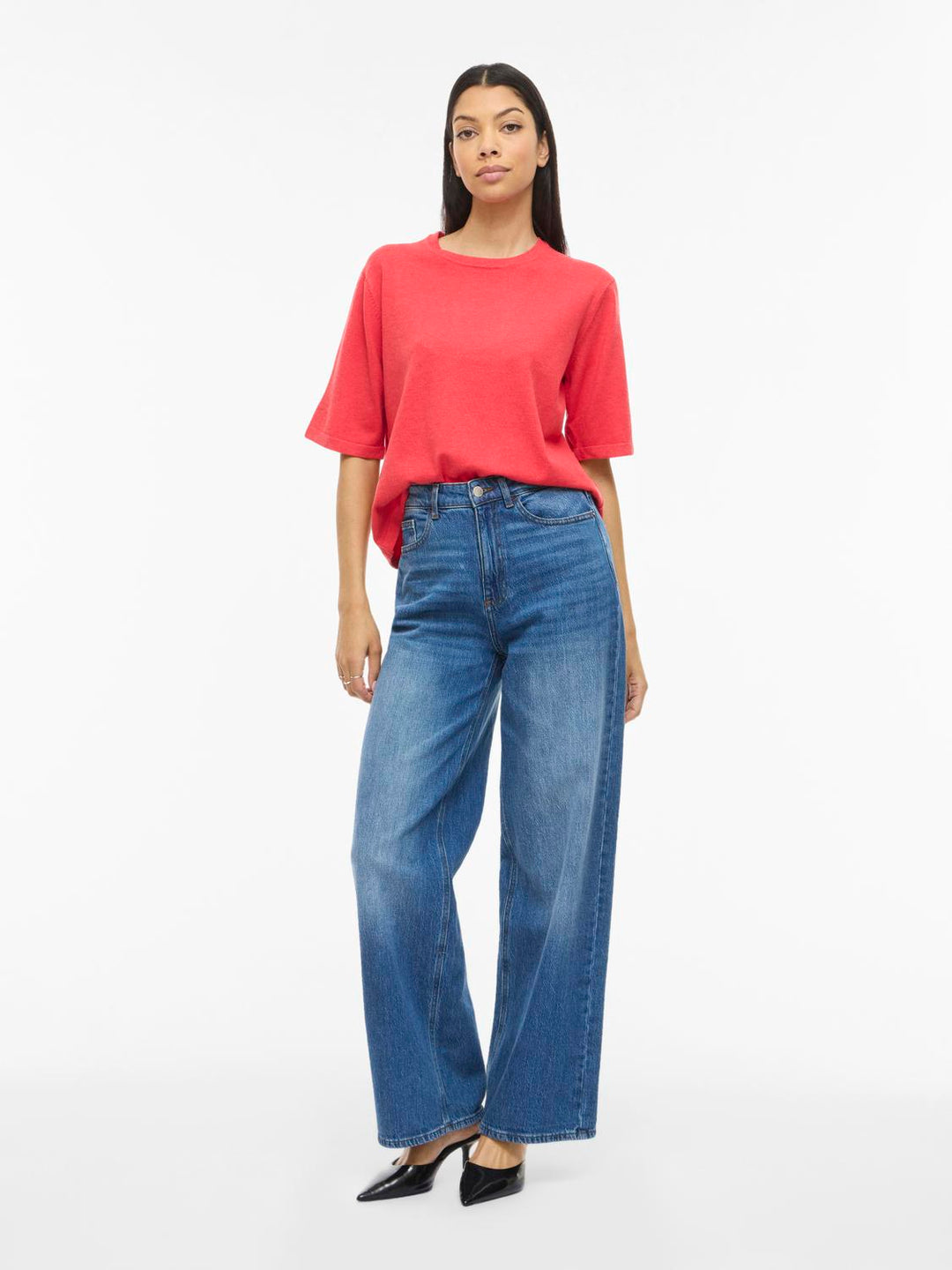 Vimalu O-Neck 2/4 Knit Top-Noos