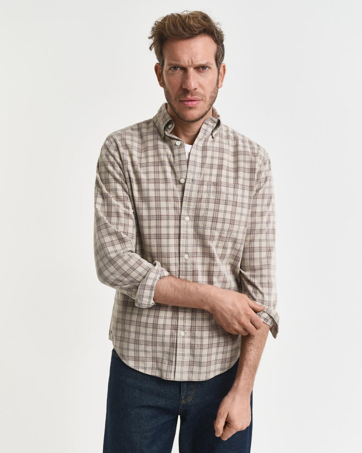 Reg Corduroy Check Shirt