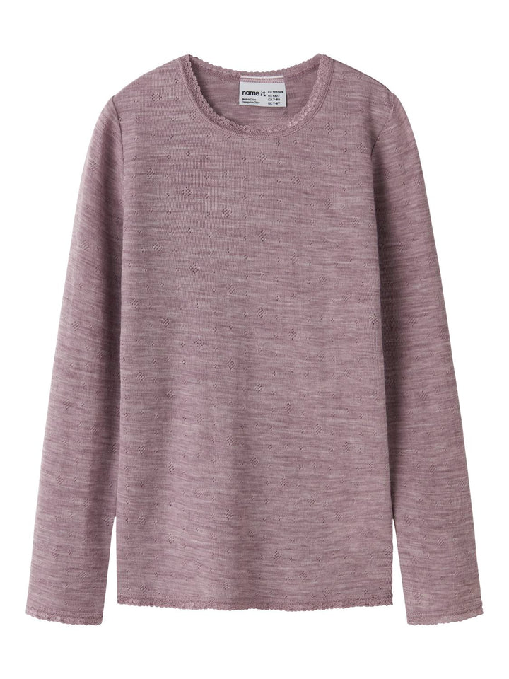 NKFWANG WOOL NEEDLE LS TOP SOLID