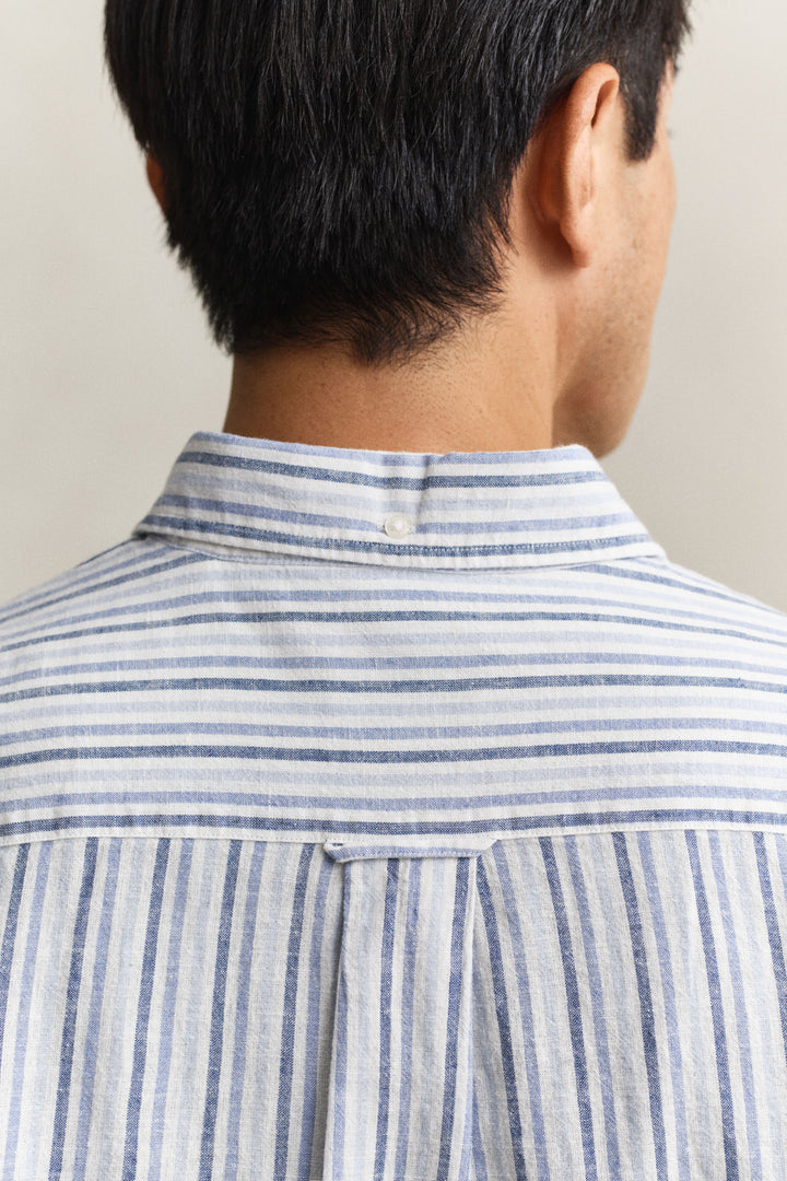 Reg Cotton Linen Stripe Shirt