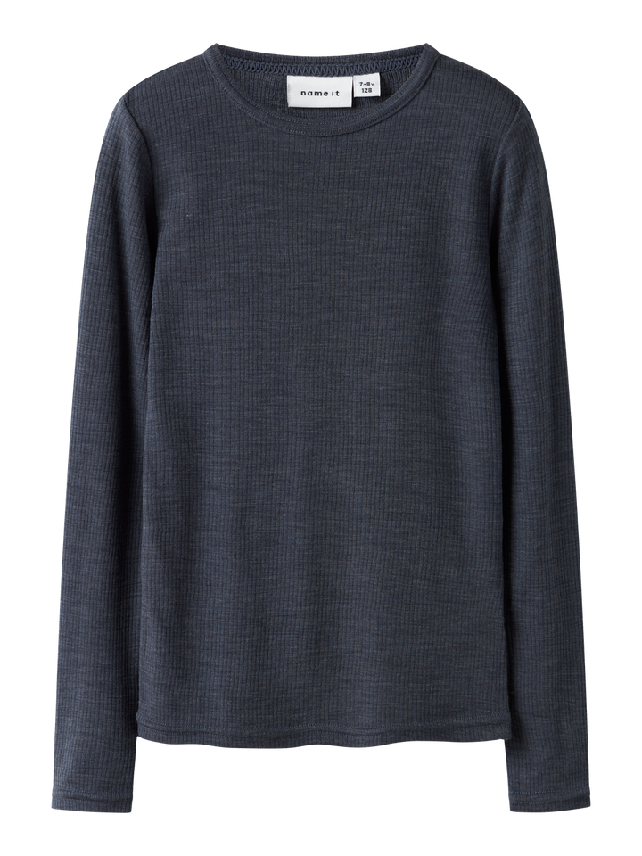 NKNWAX WOOL RIB LS TOP