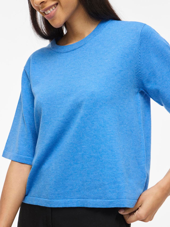 Vimalu O-Neck 2/4 Knit Top-Noos