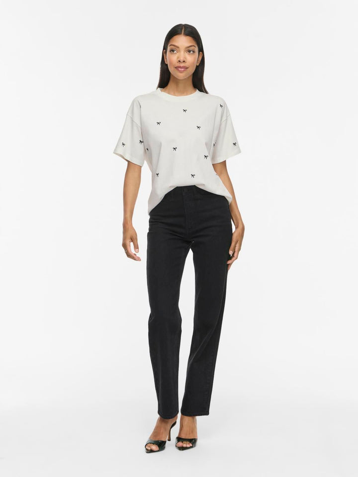 Vimonie Bow O-Neck S/s T-Shirt/rn