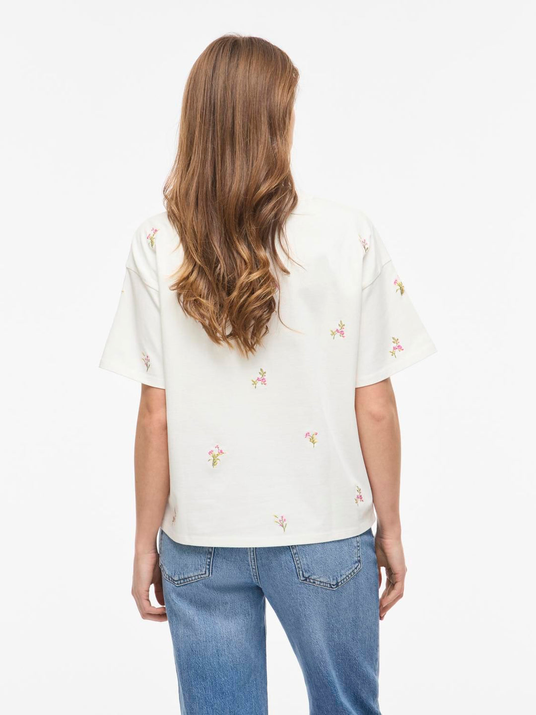 Vimonie Emb O-Neck S/s/rn