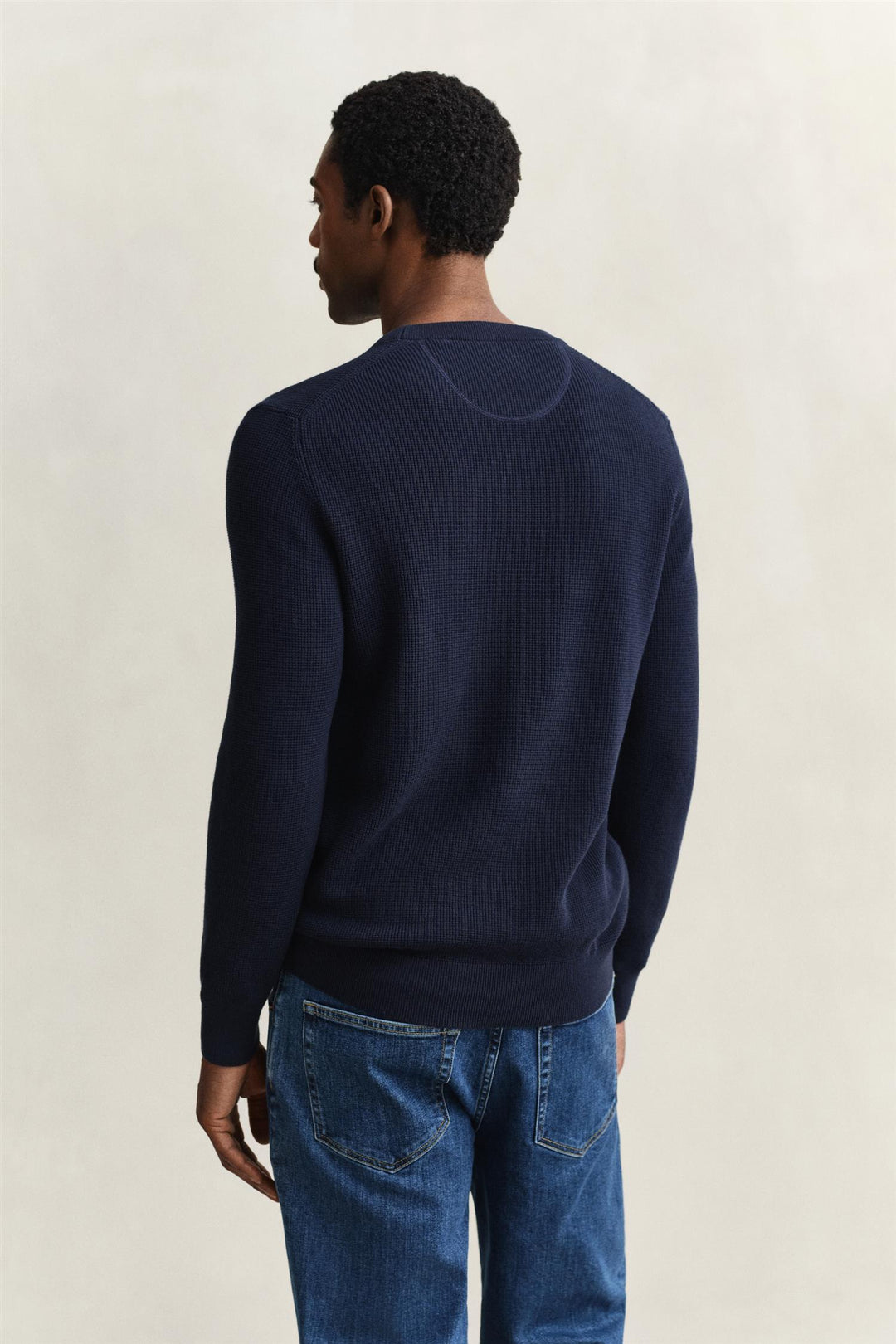 Micro Textured Cotton C-Neck