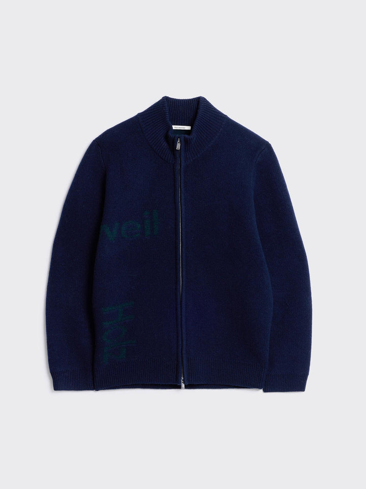 Haza Logo Zip-Up Cardigan