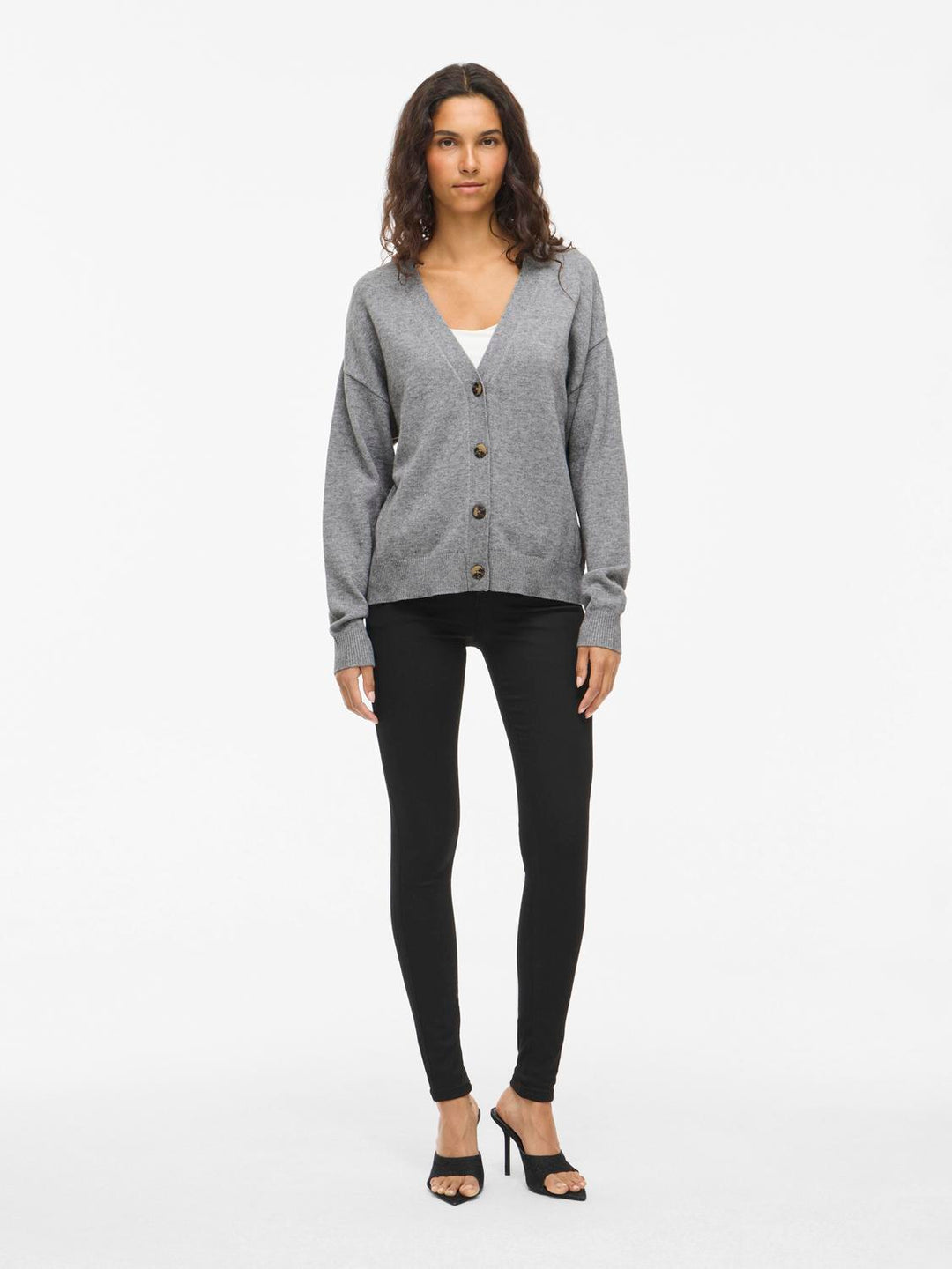 Viril V-Neck Knit Cardigan - Noos