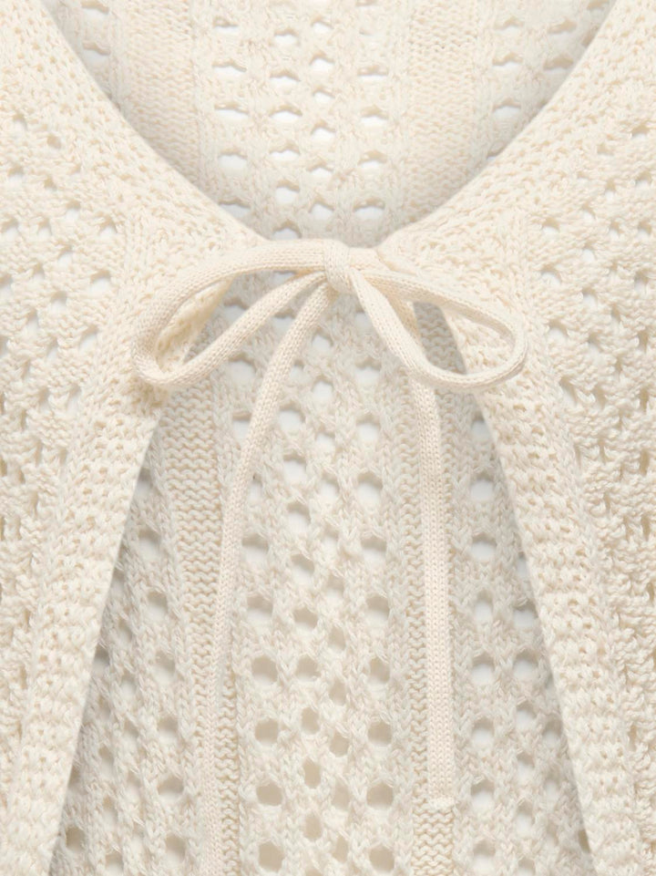 KOGMARINA CROP V-NECK KNT NOOS