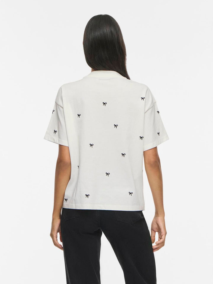 Vimonie Bow O-Neck S/s T-Shirt/rn