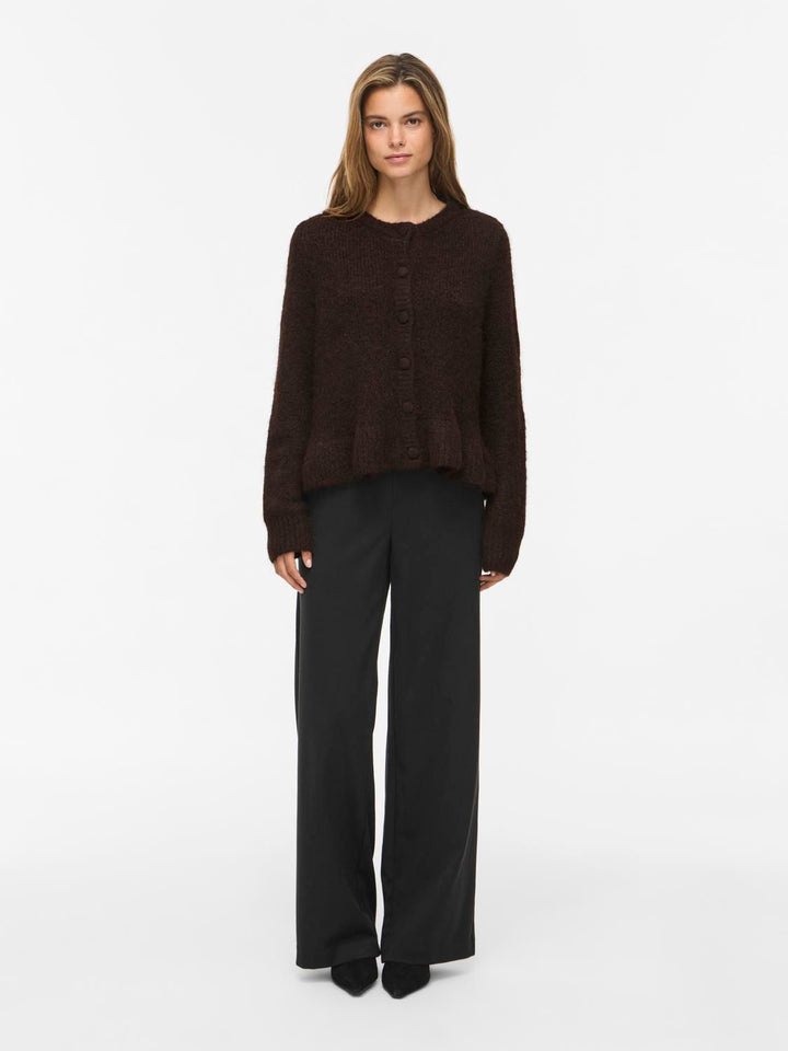 Vibows L/s Flounce Knit Cardigan-Noos