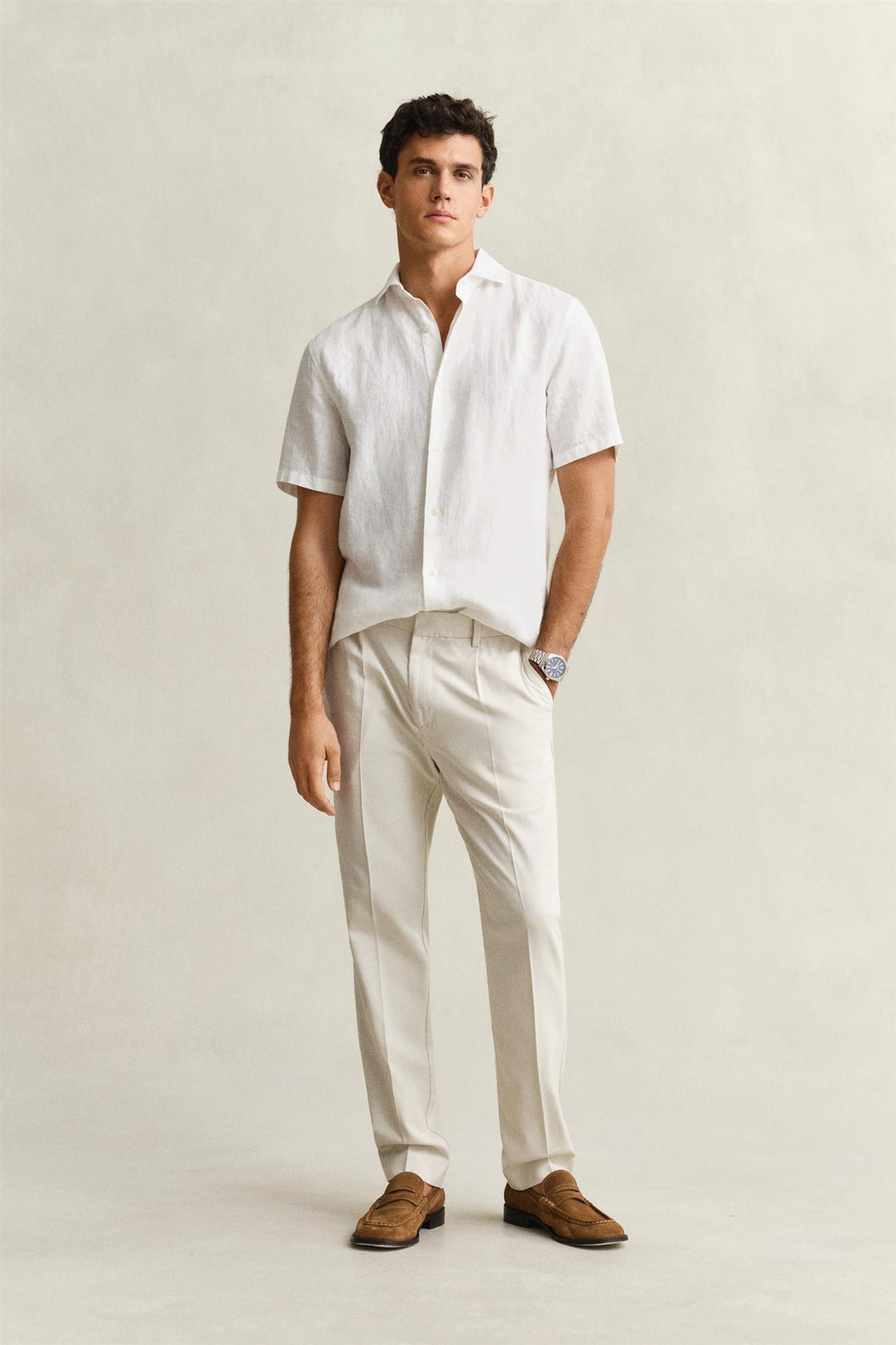 Slim Smart Cot/lyocell Pants