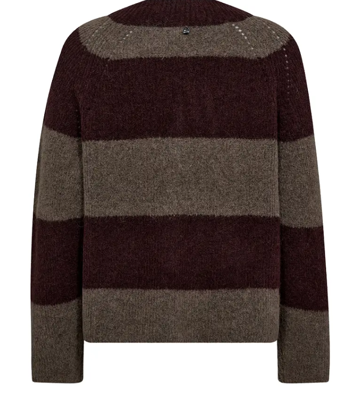MMTaci Stripe LS V-Neck Knit