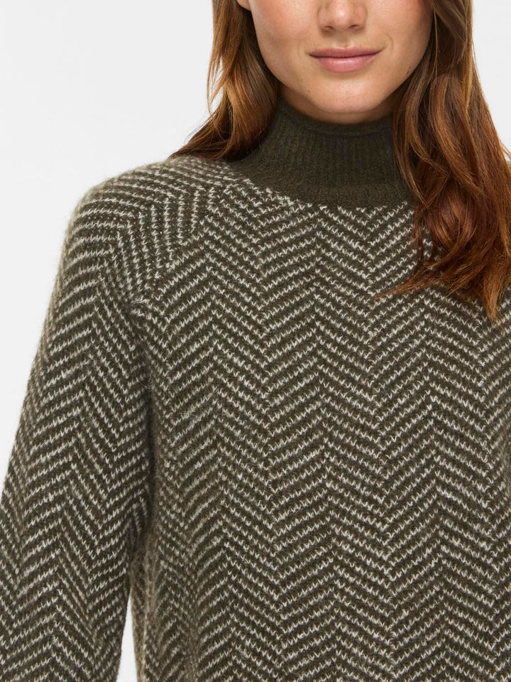Vilory High Neck L/s Knit Top - Noos