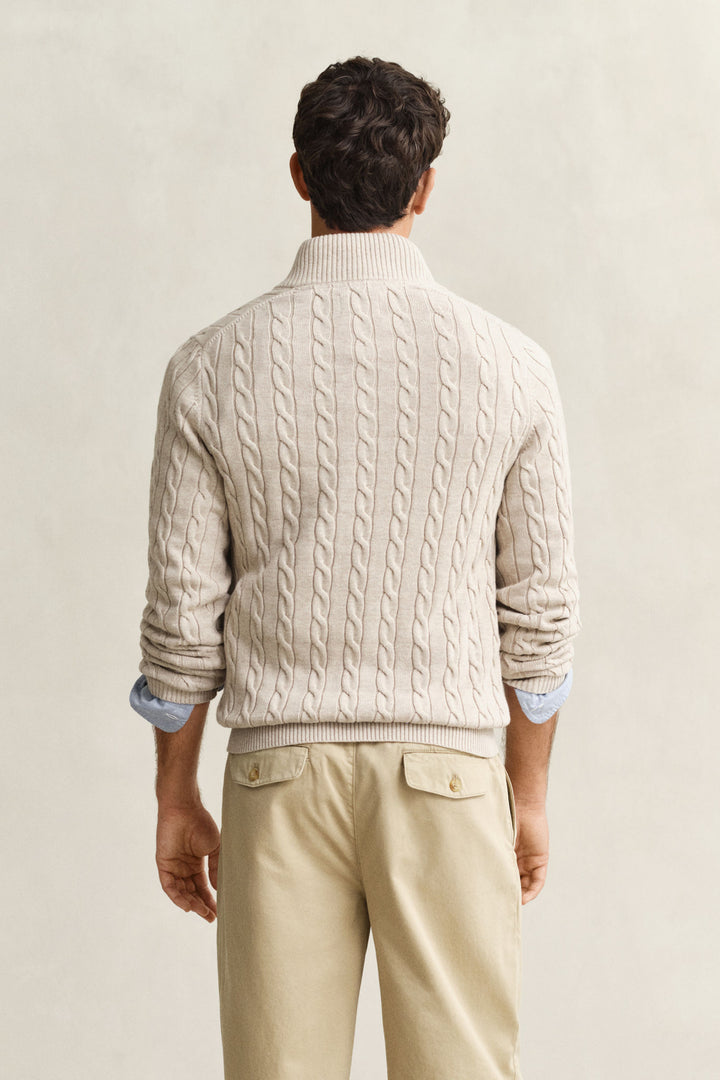 Cable Knit Half-Zip Sweater