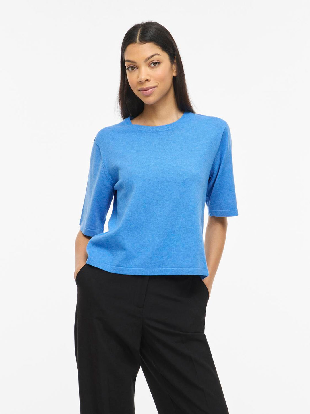 Vimalu O-Neck 2/4 Knit Top-Noos