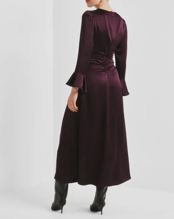 Satin Rouching Dress