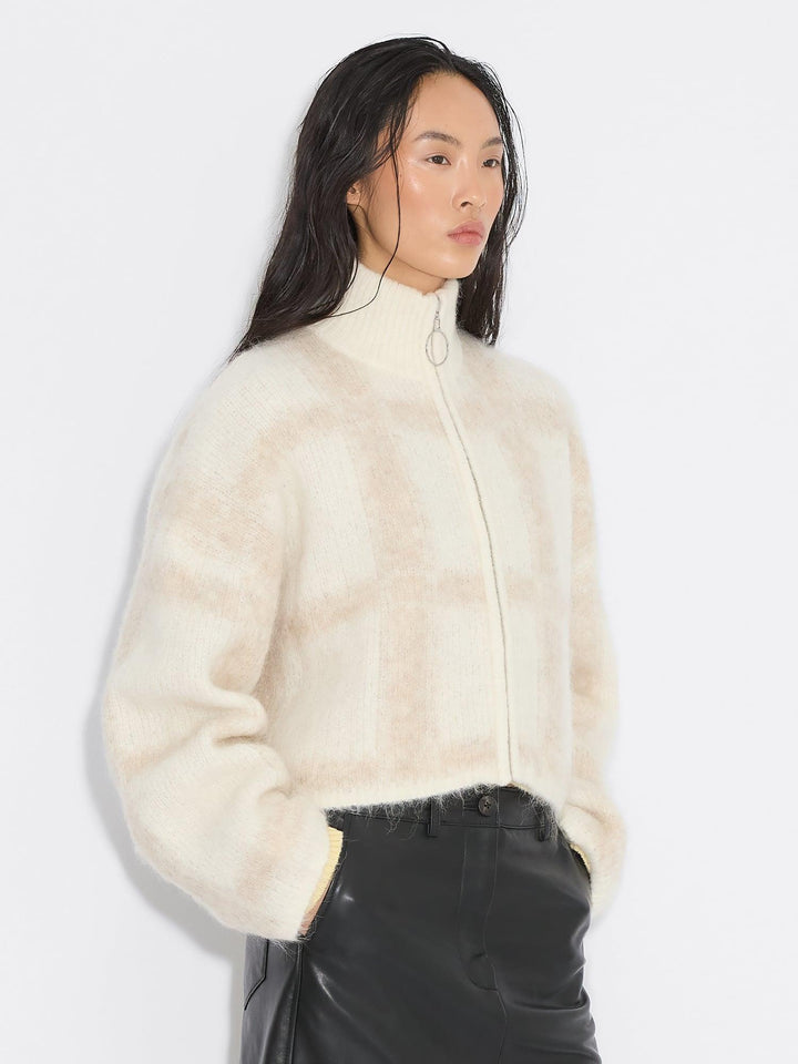 Tine Light Check Cardigan