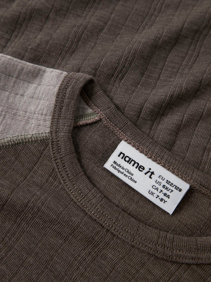 NKMWANG WOOL NEEDLE LS TOP SOLID