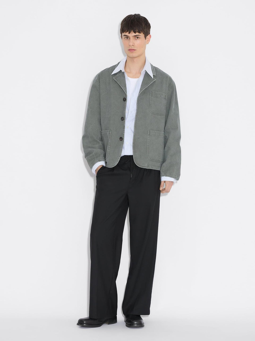 Relaxed Twill Blazer