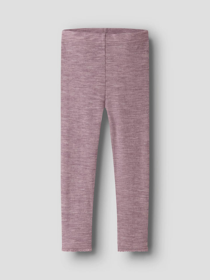 NMFWANG WOOL NEDDLE LEGGING SOLID NOOS