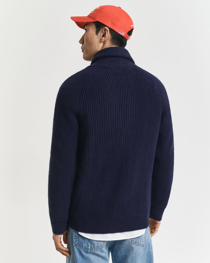 Cardigan Med Sjalkrage I Ullblanding