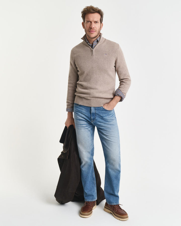 Casual Cotton Half Zip