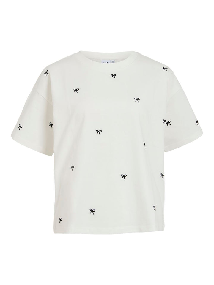 Vimonie Bow O-Neck S/s T-Shirt/rn