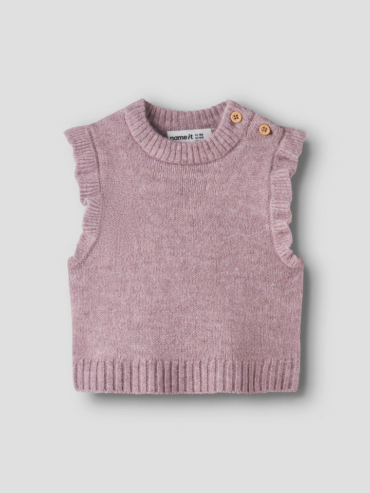 NBFROSELY STRIKKET VEST