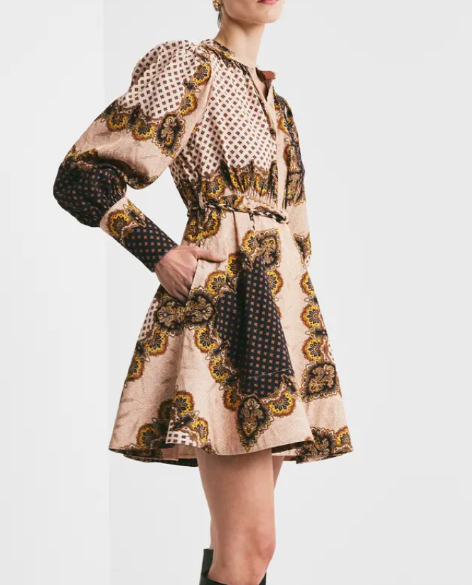 Jacquard Mini Dress