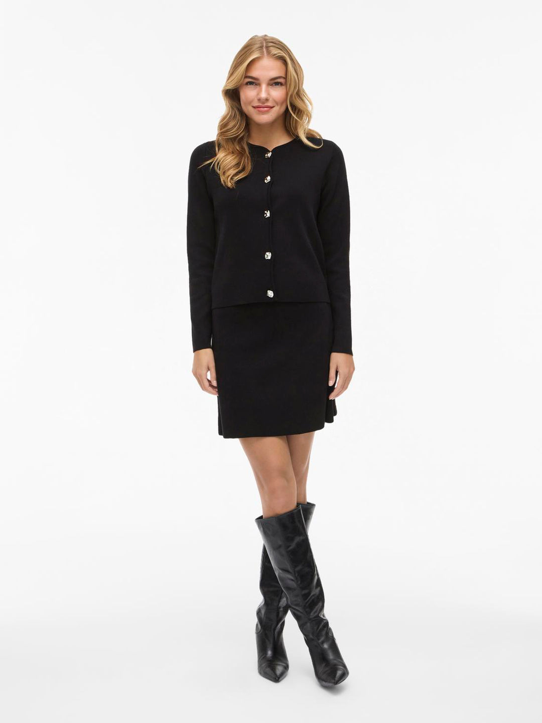 Visway O-Neck L/s Button Knit Cardigan