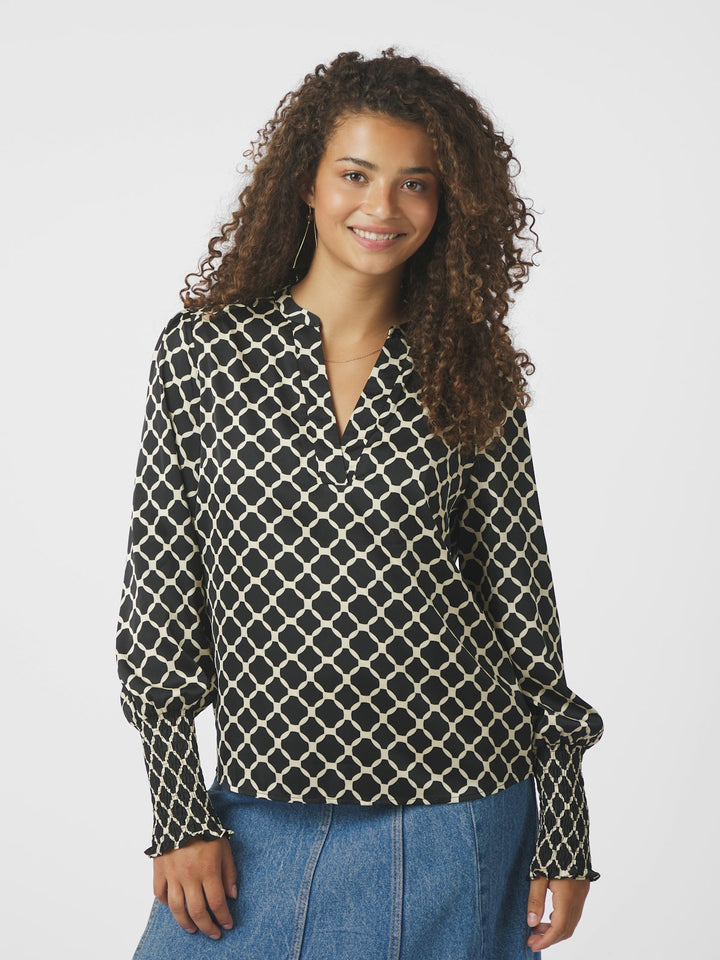 Landa Tile Print Blouse