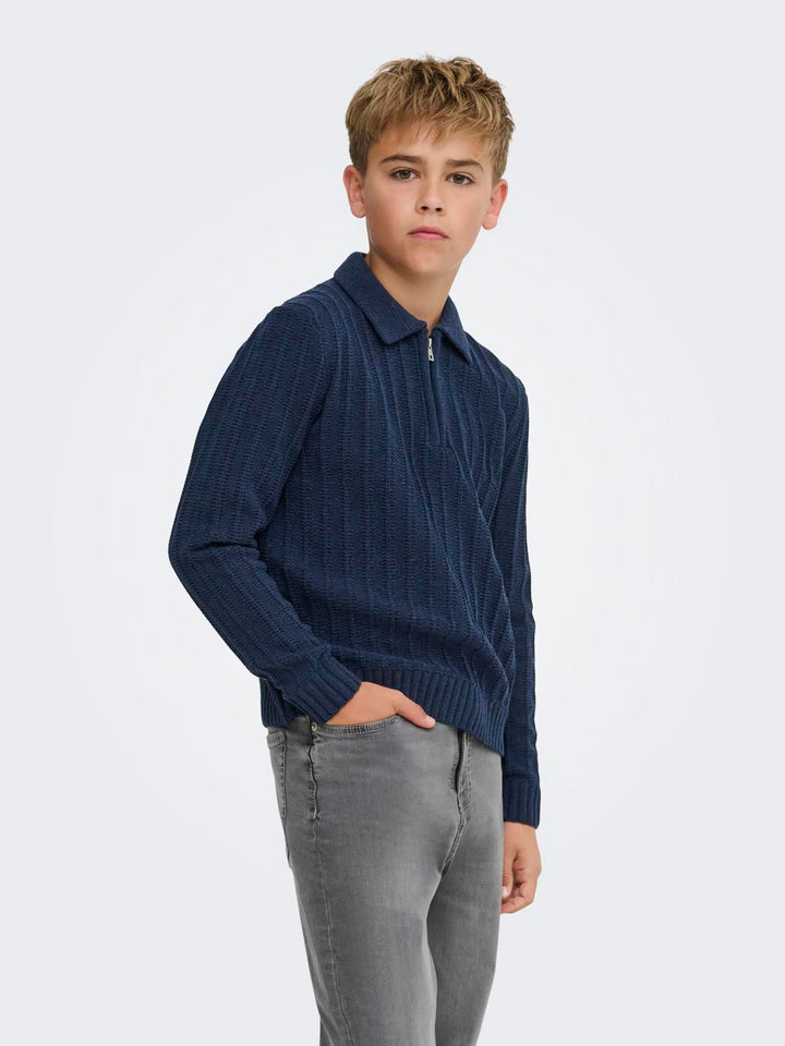 OSJEMIL ZIP POLO KNIT