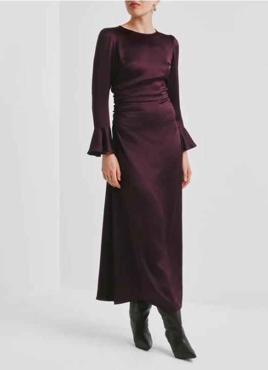Satin Rouching Dress