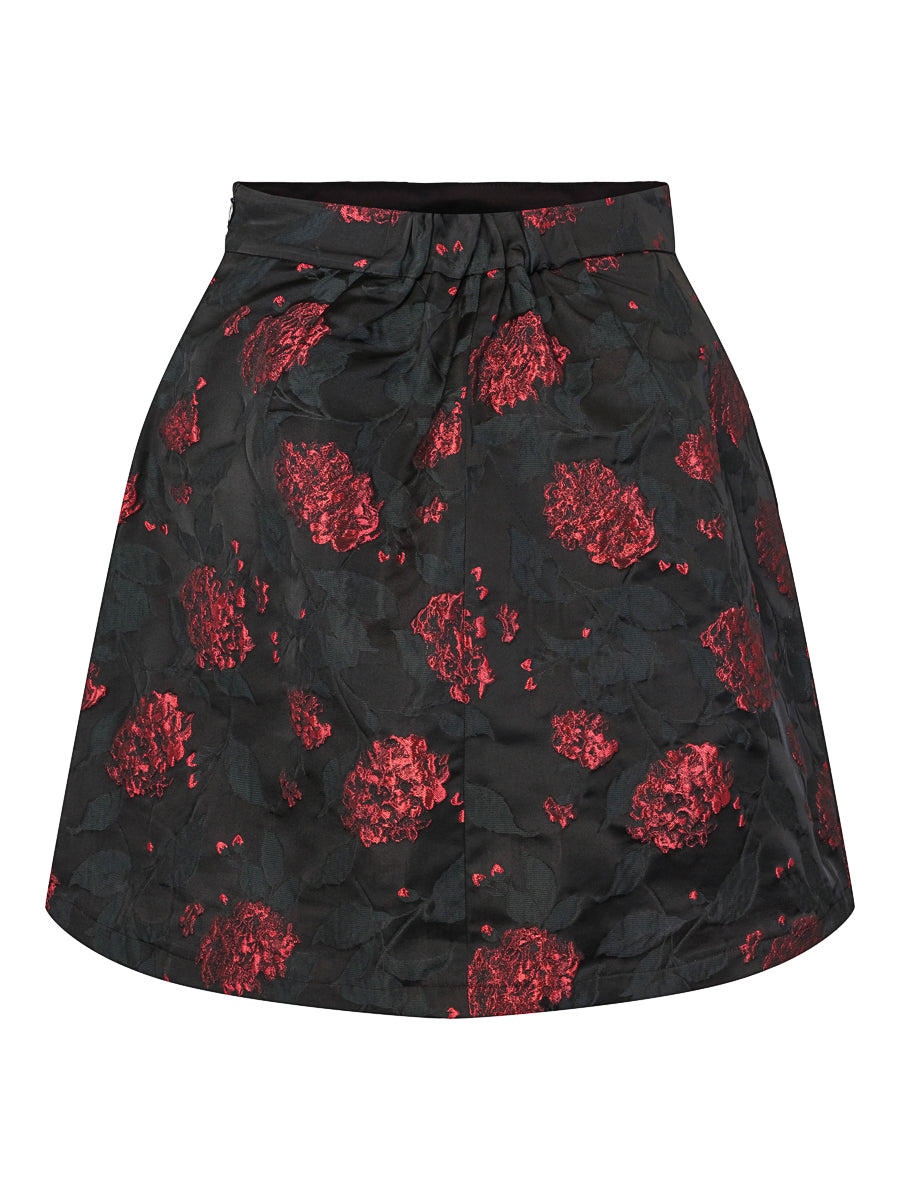 Jacquard wide skirt