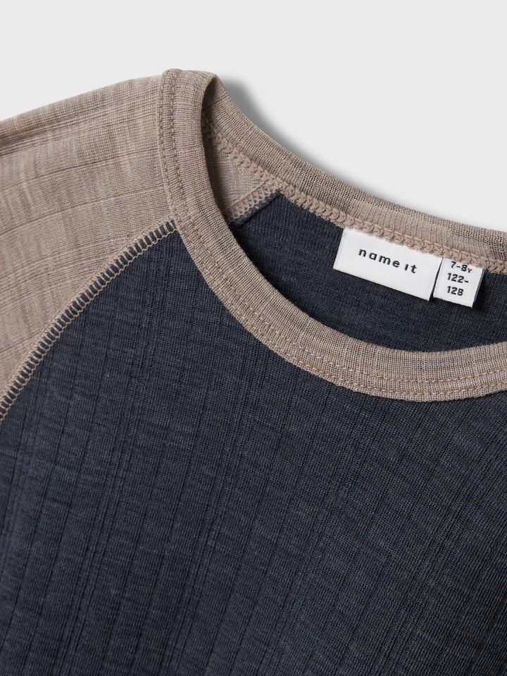 NKMWANG WOOL NEEDLE LS TOP SOLID