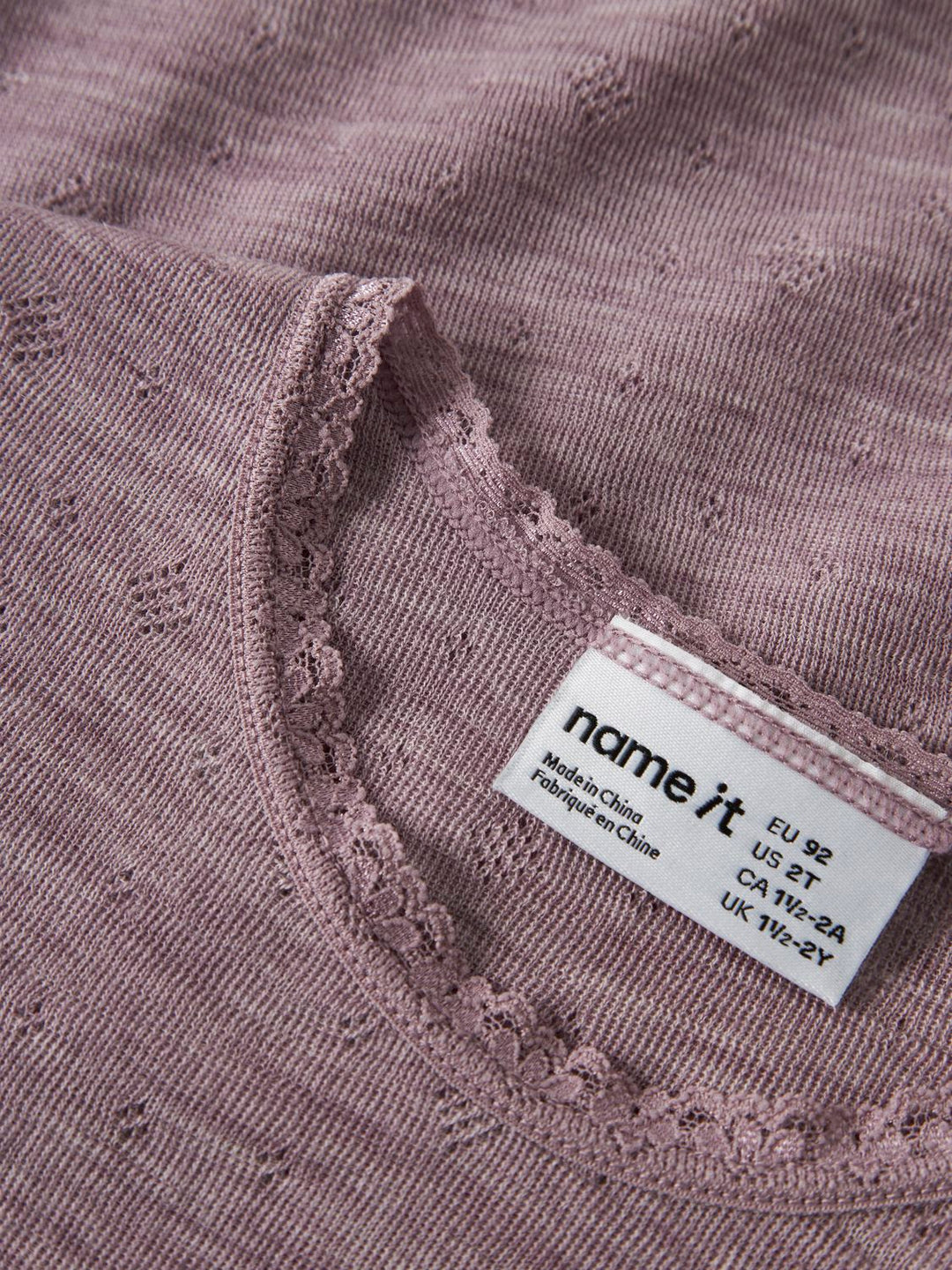 NMFWANG WOOL NEEDLE LS TOP SOLID NOOS