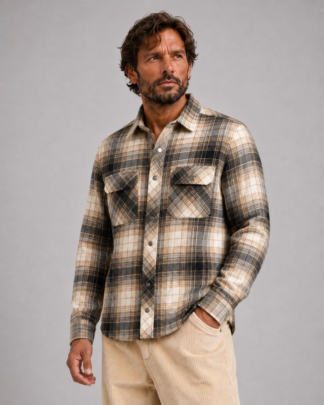 New Adrian Cotton Check Shirt