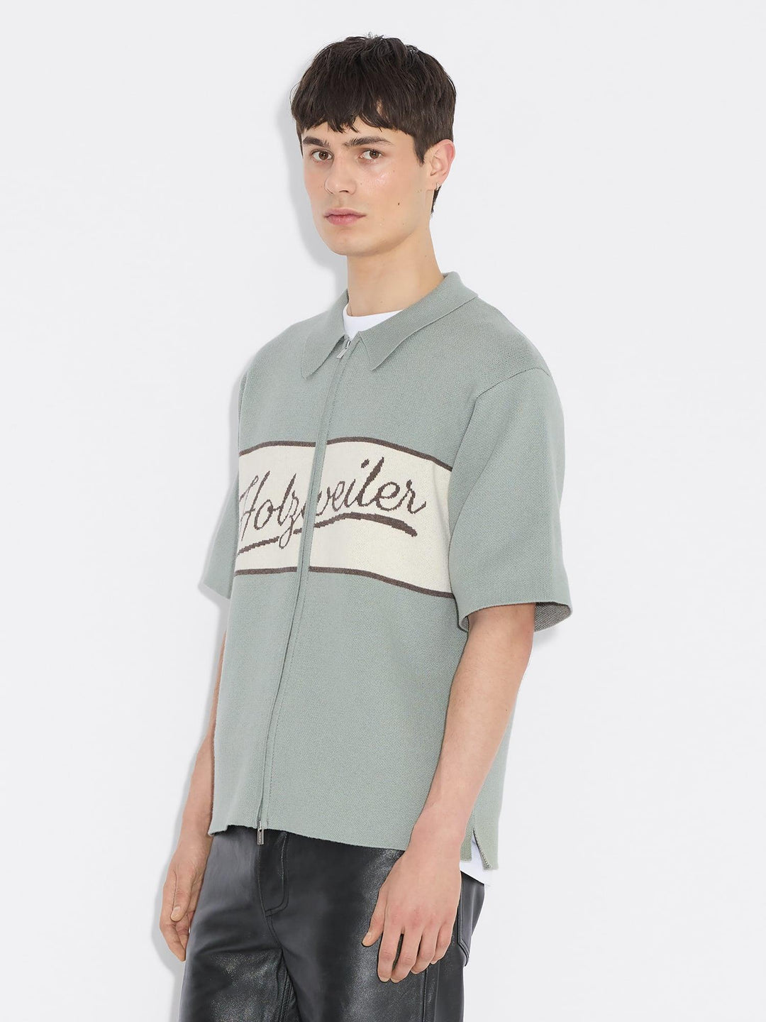 Jacquard Knit Zip Through