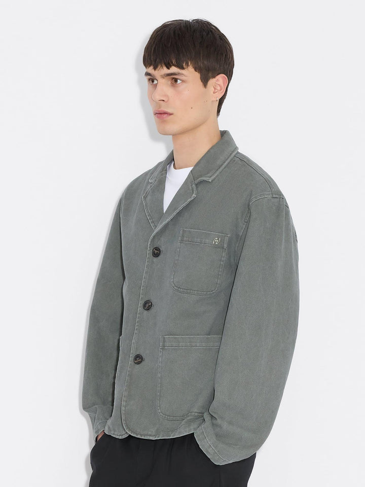 Relaxed Twill Blazer
