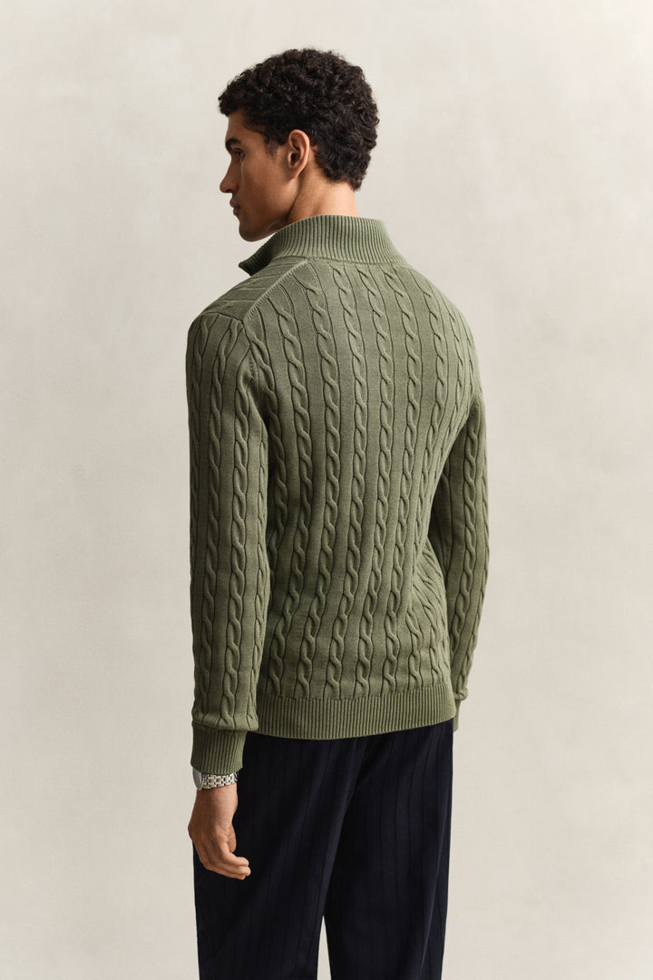 Cotton Cable Half Zip