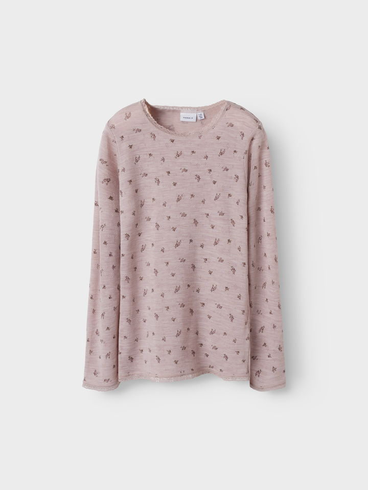 NKFWANG WOOL NEEDLE LS TOP