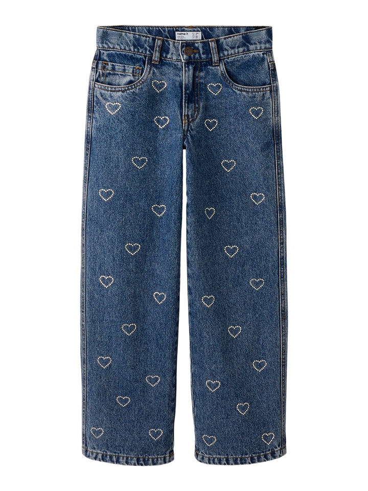 Nkfrose Wide Rhinestone Jeans 4417-Im T